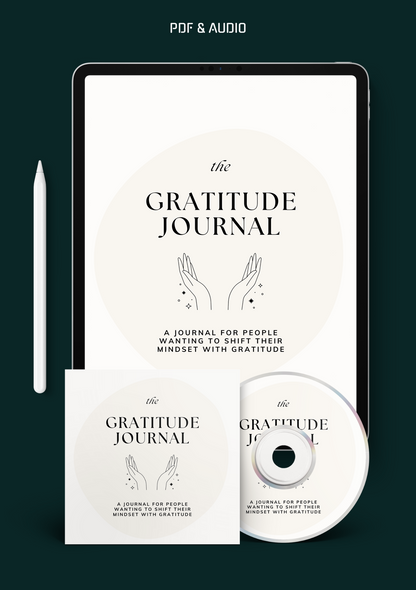 Gratitude Journal & Complementary Audio Journal (Instant Download)