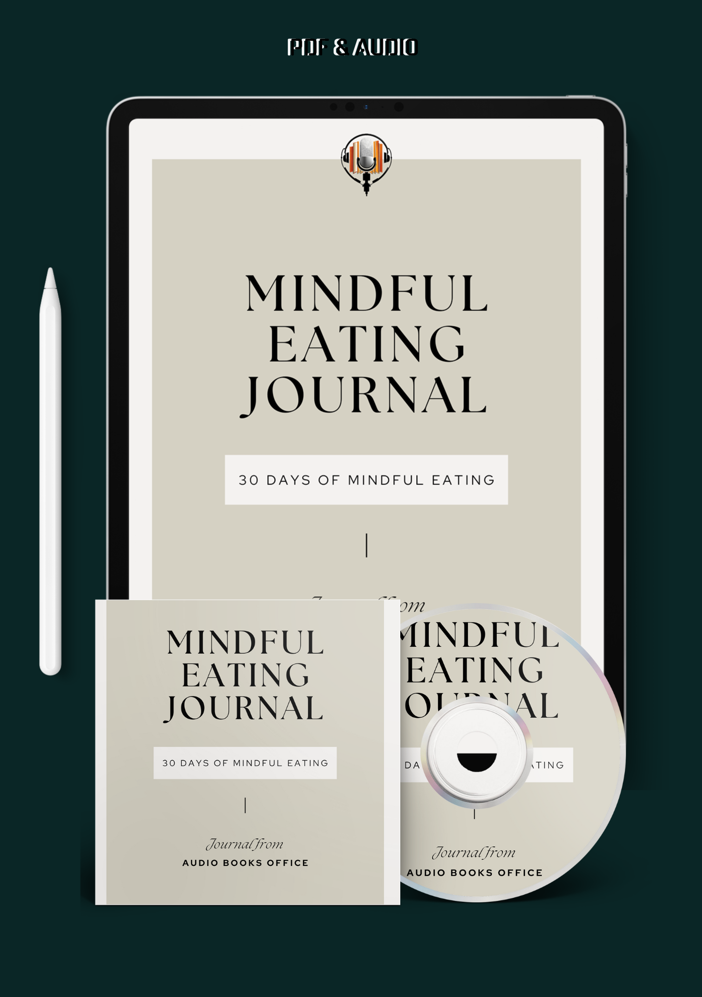 The Mindful Eating Journal & The Complementary Audio Journal (115 Pages)